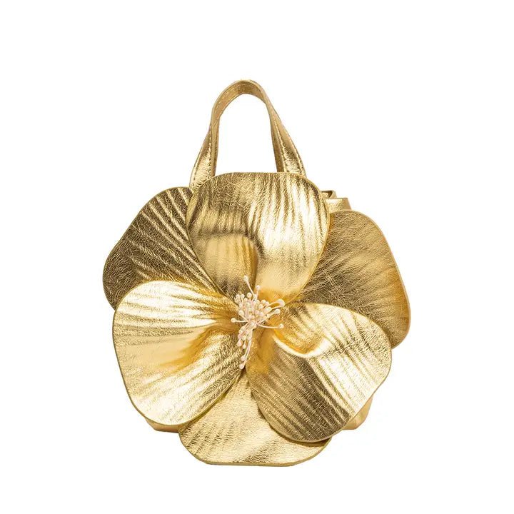 Melie Bianco Monroe Flower Vegan Leather Top Handle Bag - Capri by Sunset & Co.