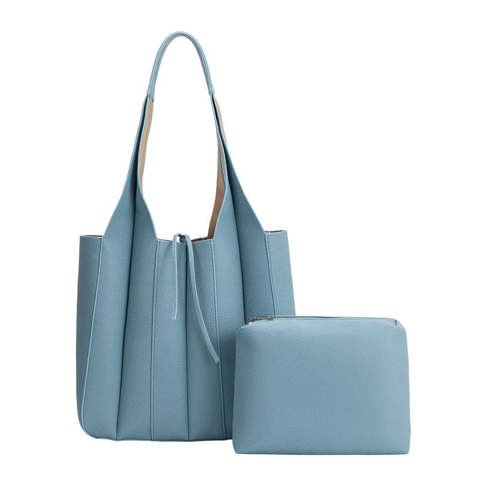Melie Bianco Harper Recycled Vegan Leather Tote Bag - Capri by Sunset & Co.