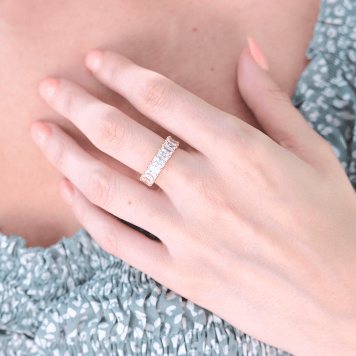 Nikki Smith Designs Waterproof Gold Crystal Ring - Capri by Sunset & Co.