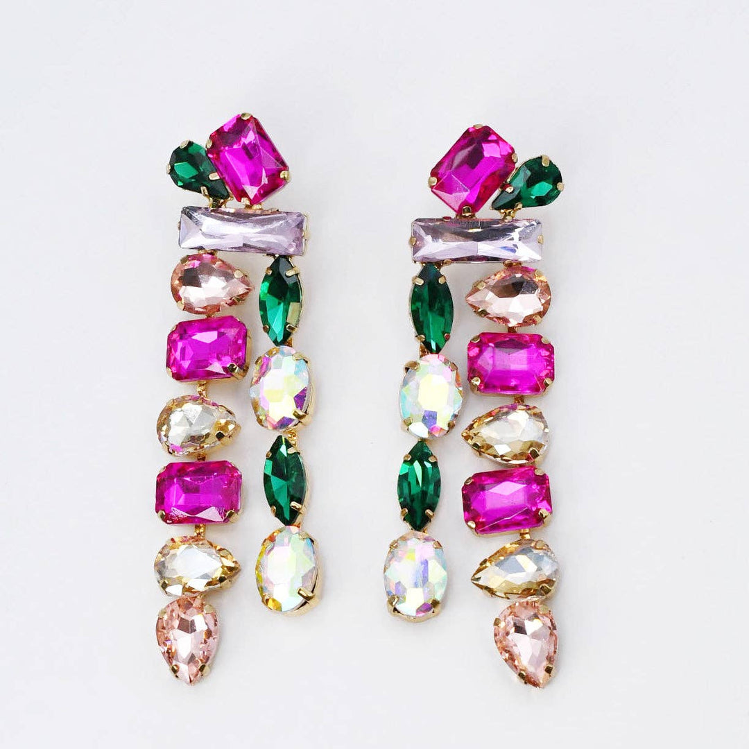 Treasure Jewels Inc. Gemstone Rain Drop Earrings - Capri by Sunset & Co.