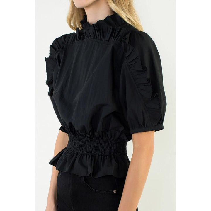 Ruffled Detail Top - Capri by Sunset & Co.