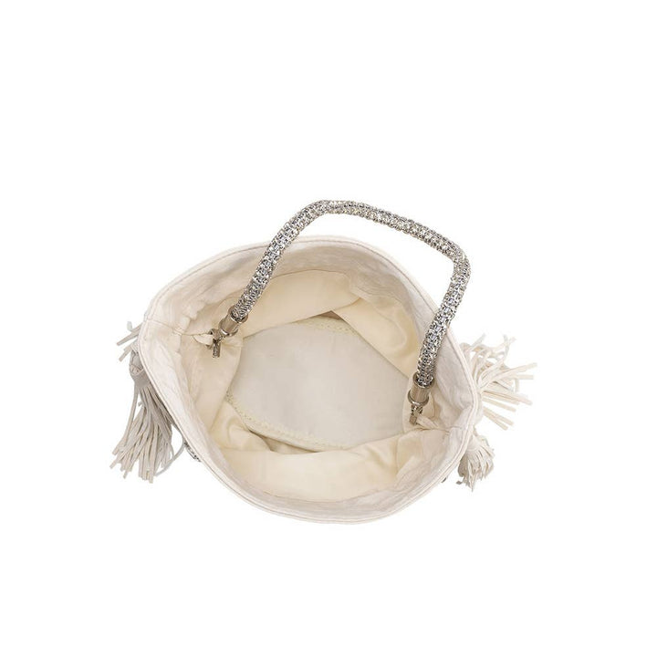 Melie Bianco Starla Vegan Leather Jewel Top Handle Bag - Capri by Sunset & Co.