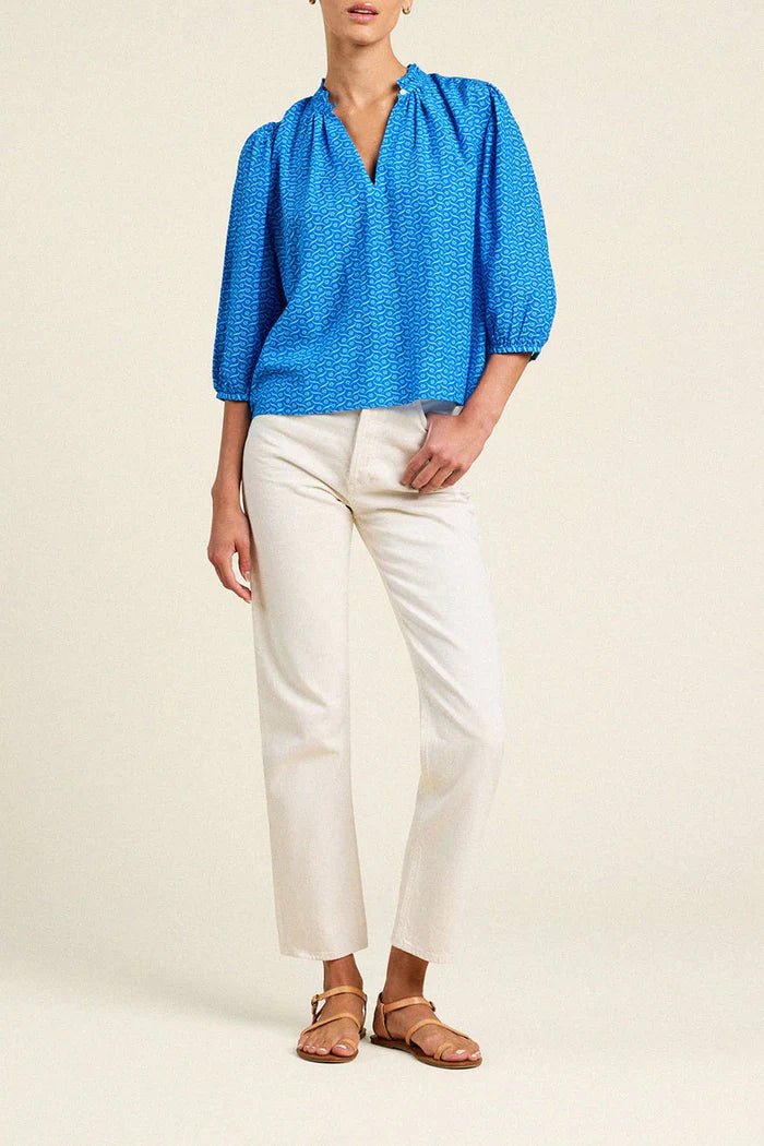 Trovata Orly Blouse - Capri by Sunset & Co.