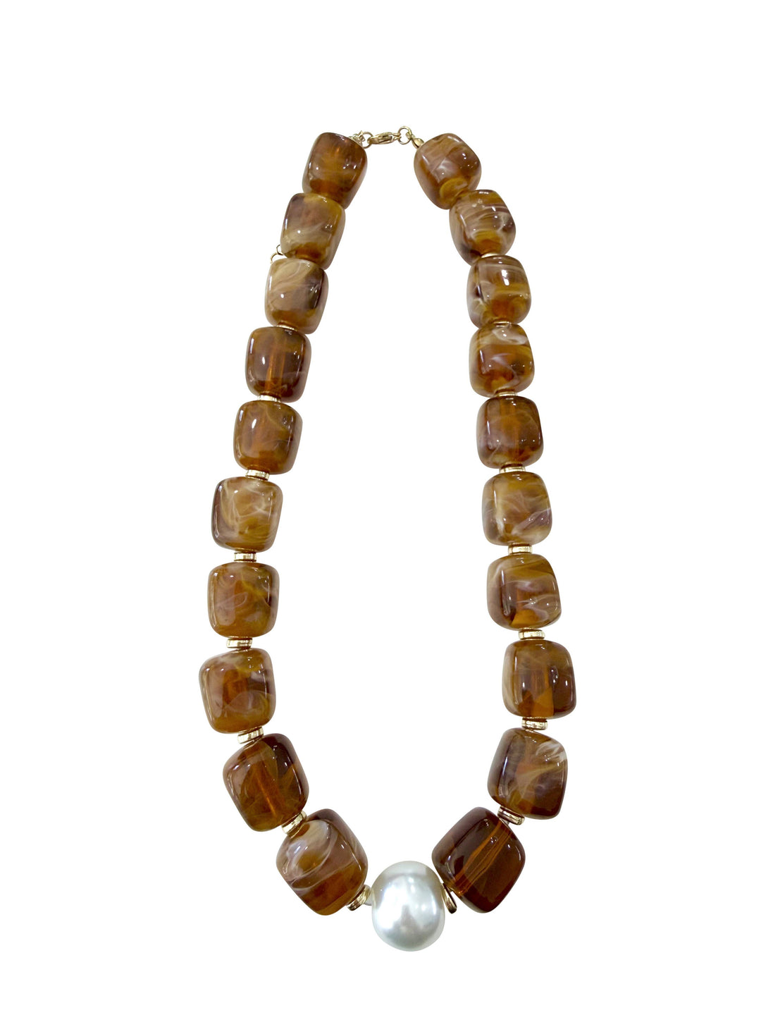 Paula Chunky Beaded Pearl Necklace