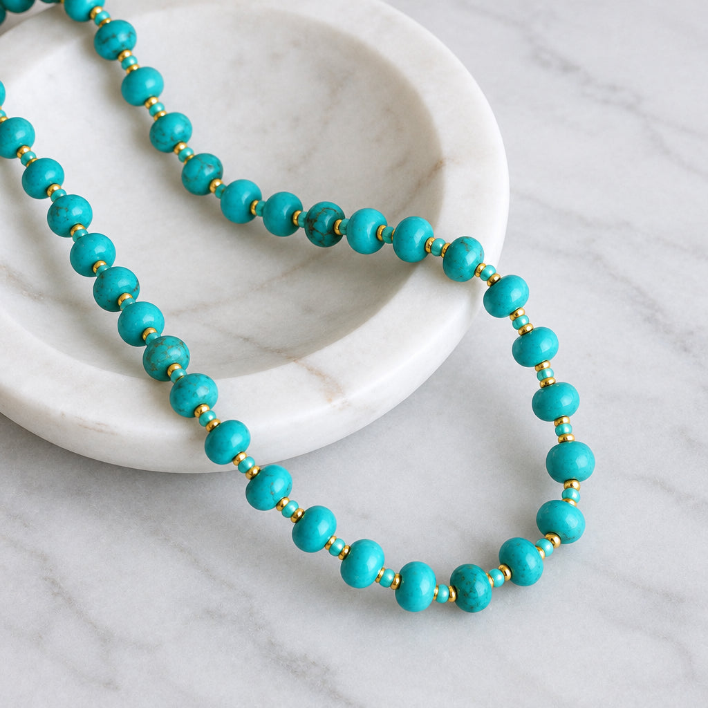Zia Turquoise Stone Candy Necklace