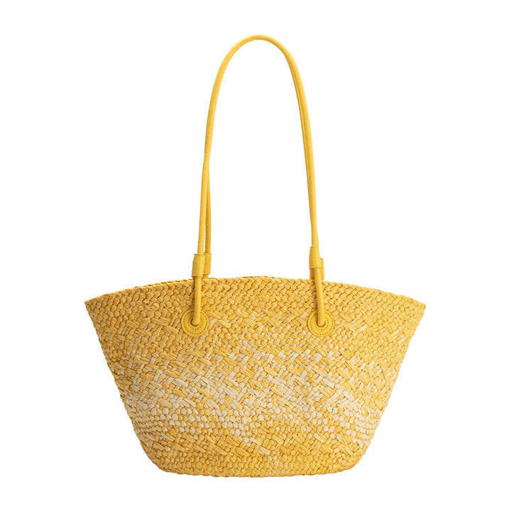 Melie Bianco Sunset Straw Vegan Tote Bag - Capri by Sunset & Co.
