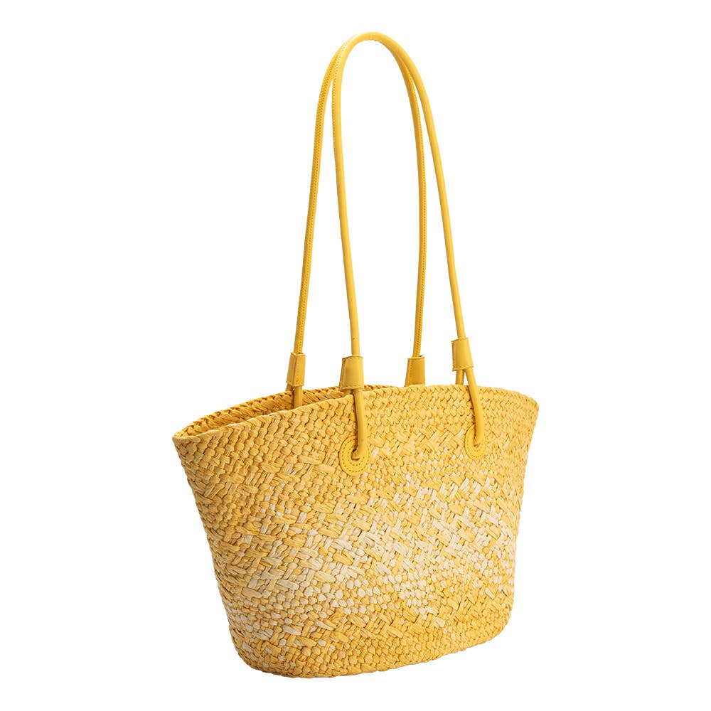Melie Bianco Sunset Straw Vegan Tote Bag - Capri by Sunset & Co.