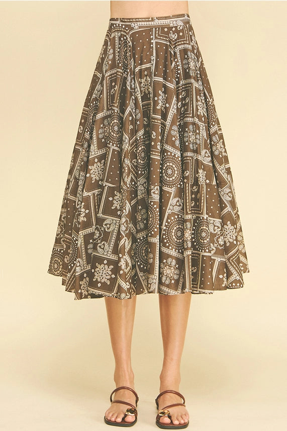 Pinch Bandana Midi Skirt