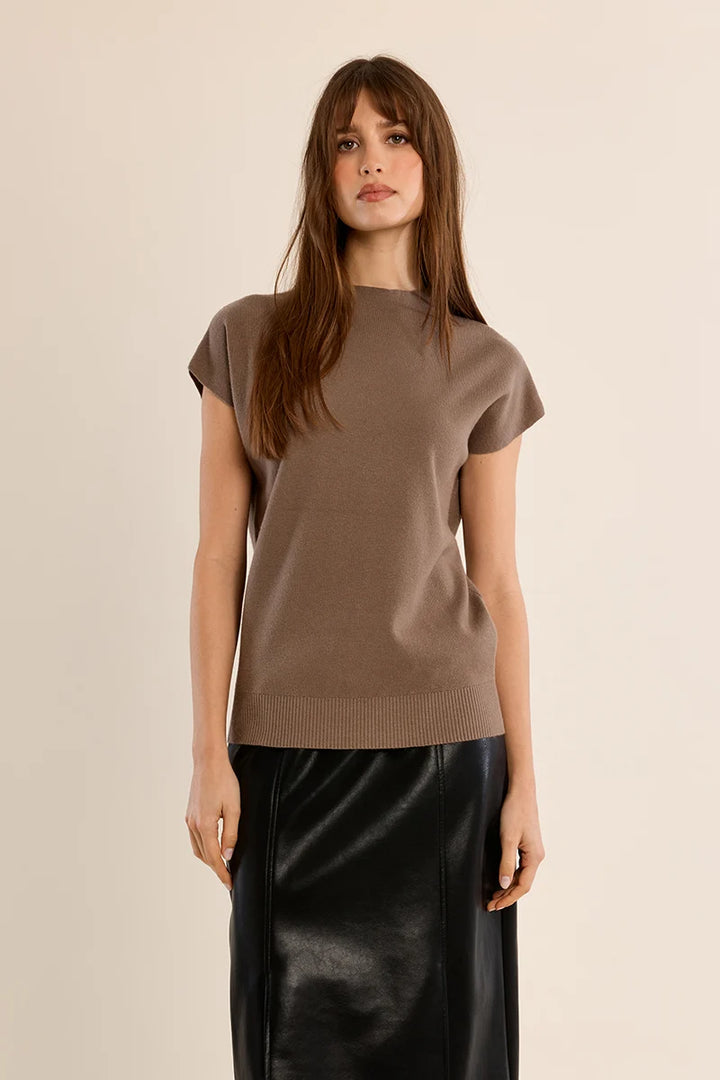 Moly Bracken Fine Knit Short Sleeve Sweater
