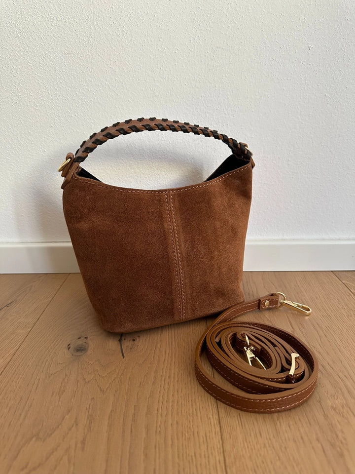 Emilia Mini Suede Bucket Bag