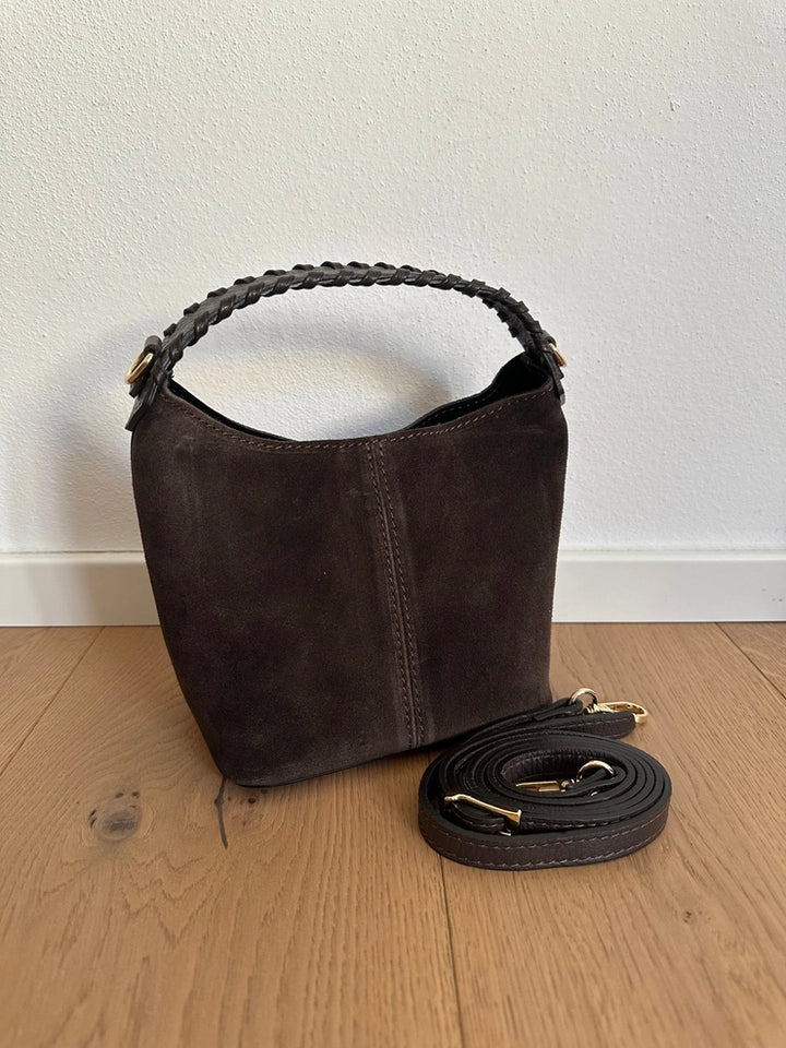 Emilia Mini Suede Bucket Bag