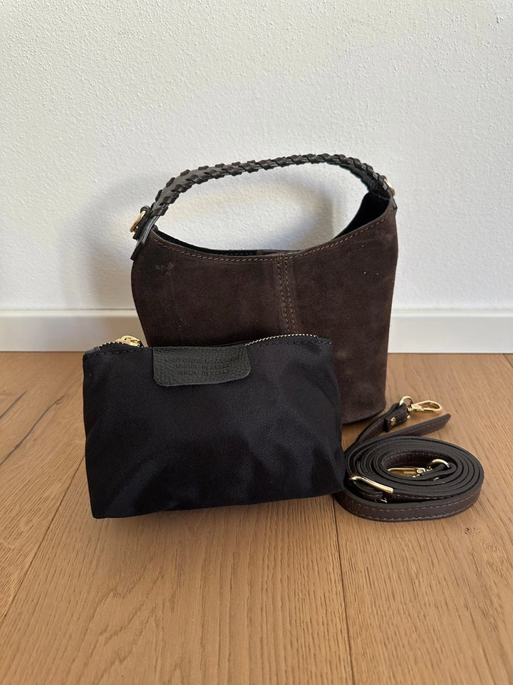 Emilia Mini Suede Bucket Bag