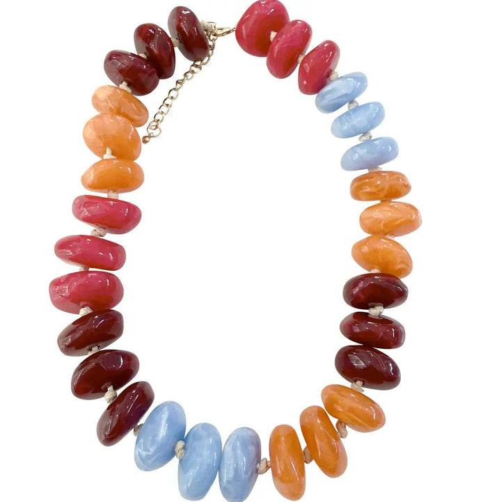 Gemelli Delray Chunky Beaded Necklace - Capri by Sunset & Co.