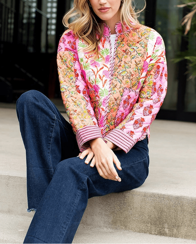 THML Patchwork Quilted Jacket - Capri by Sunset & Co.