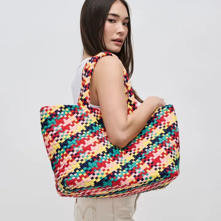 Sol and Selene Large Sky's The Limit Woven Crossbody - Capri by Sunset & Co.