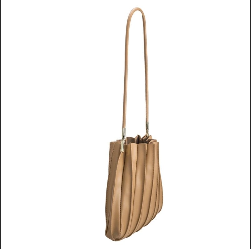 Melie Bianco Carrie Pleated Vegan Shoulder Bag - Capri by Sunset & Co.