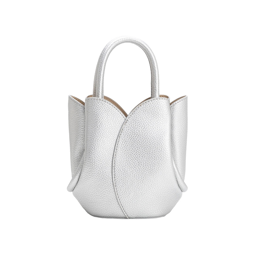 Melie Bianco Tulip Mini Recycled Vegan Leather Top Handle Bag - Capri by Sunset & Co.
