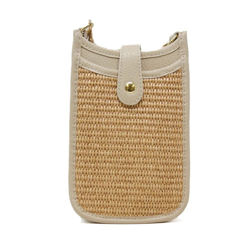 German Fuentes Leather and Rattan Crossbody - Capri by Sunset & Co.