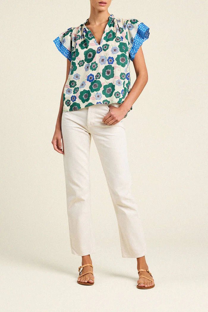Trovata Clover Blouse - Capri by Sunset & Co.