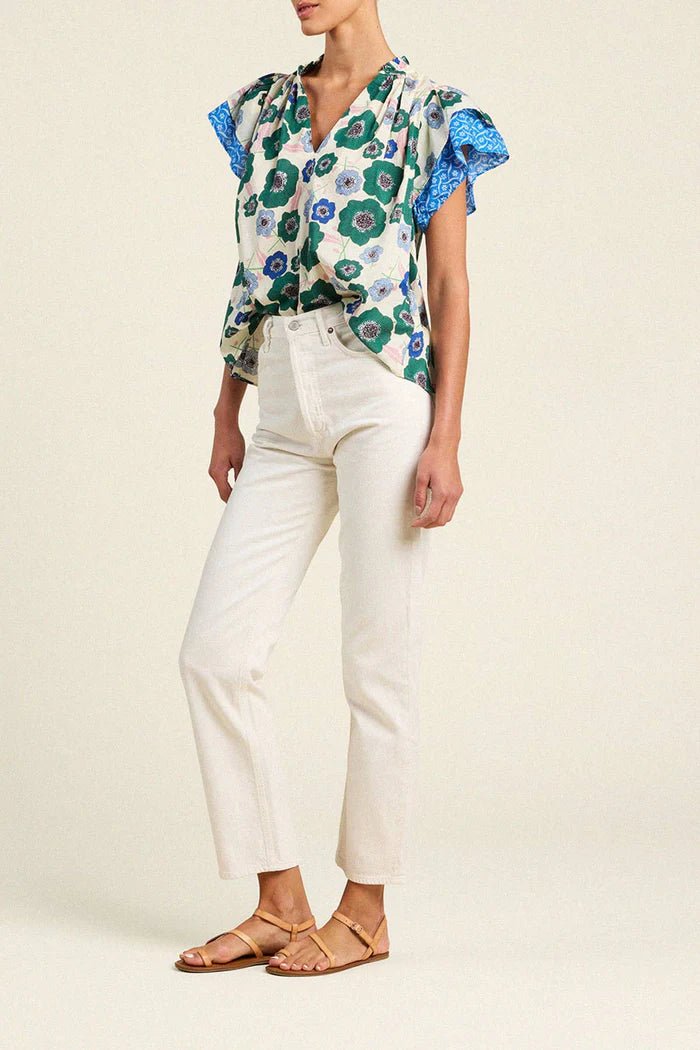 Trovata Clover Blouse - Capri by Sunset & Co.
