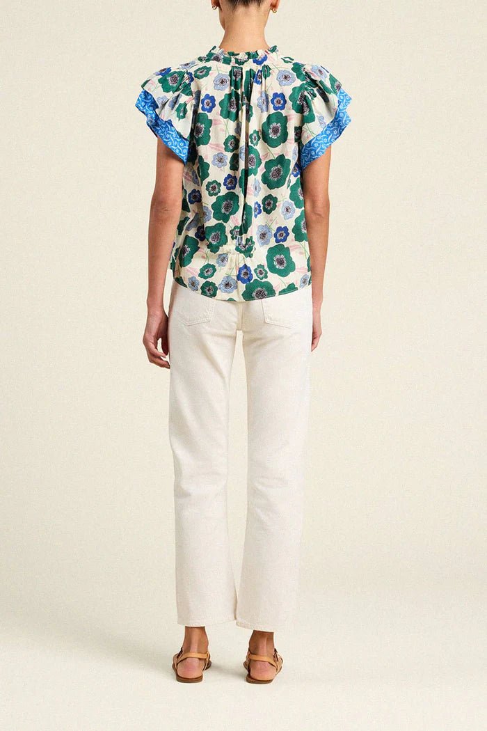 Trovata Clover Blouse - Capri by Sunset & Co.
