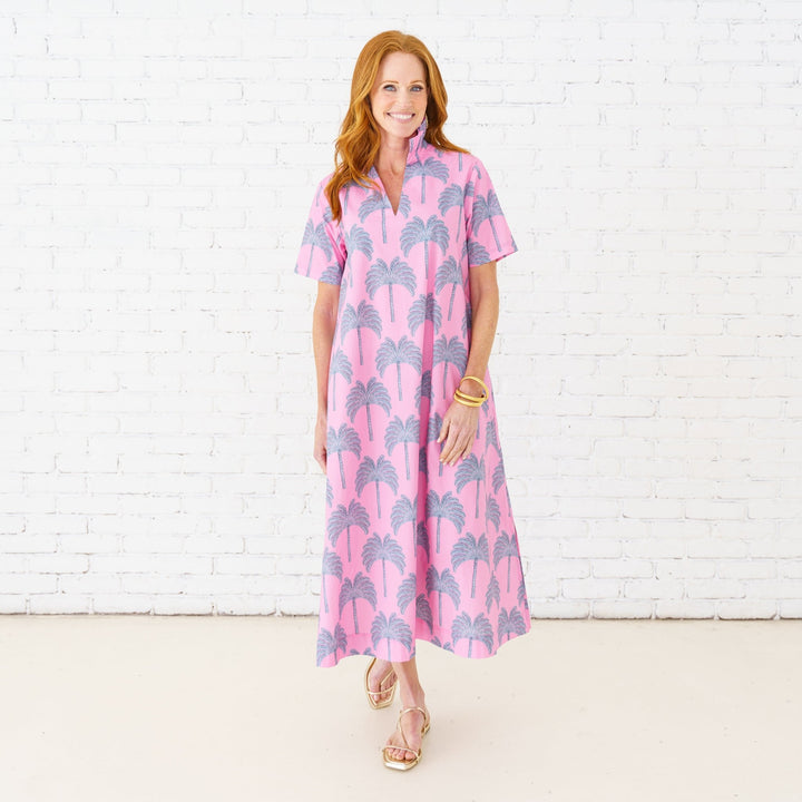 Caryn Lawn Georgia Palm Dress - Capri by Sunset & Co.