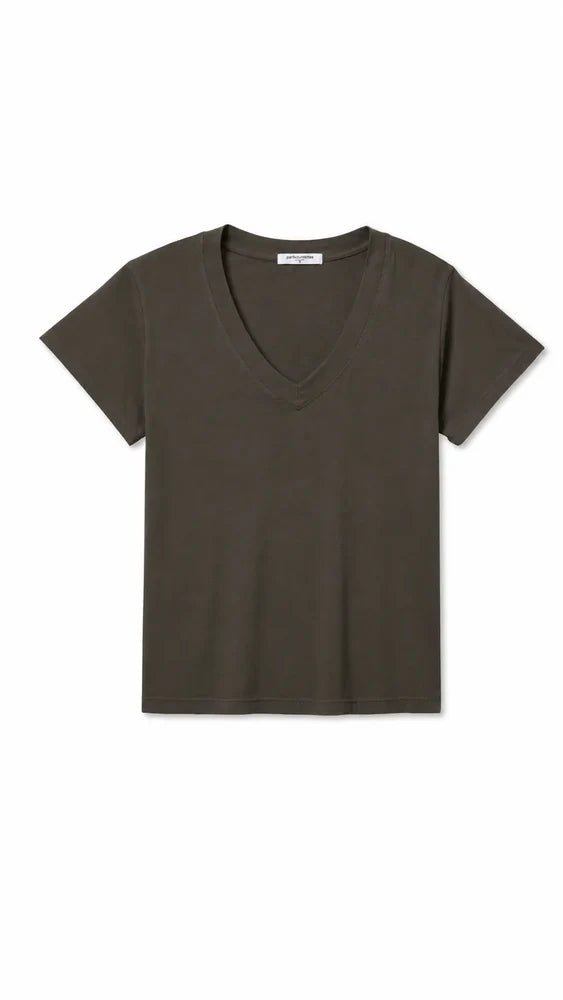 PerfectWhiteTee Hendrix Boxy V Neck Tee - Capri by Sunset & Co.
