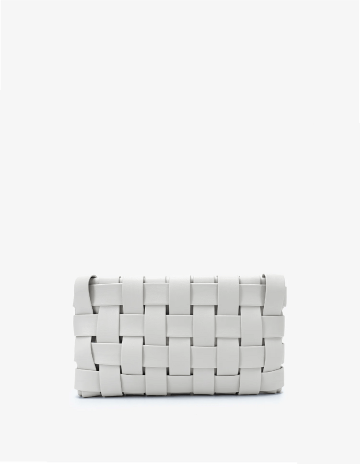 Remi/Reid Lindy Small Woven Clutch - Off - White - Capri by Sunset & Co.