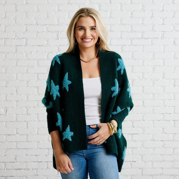 Caryn Lawn Cape Star Sweater - Capri by Sunset & Co.