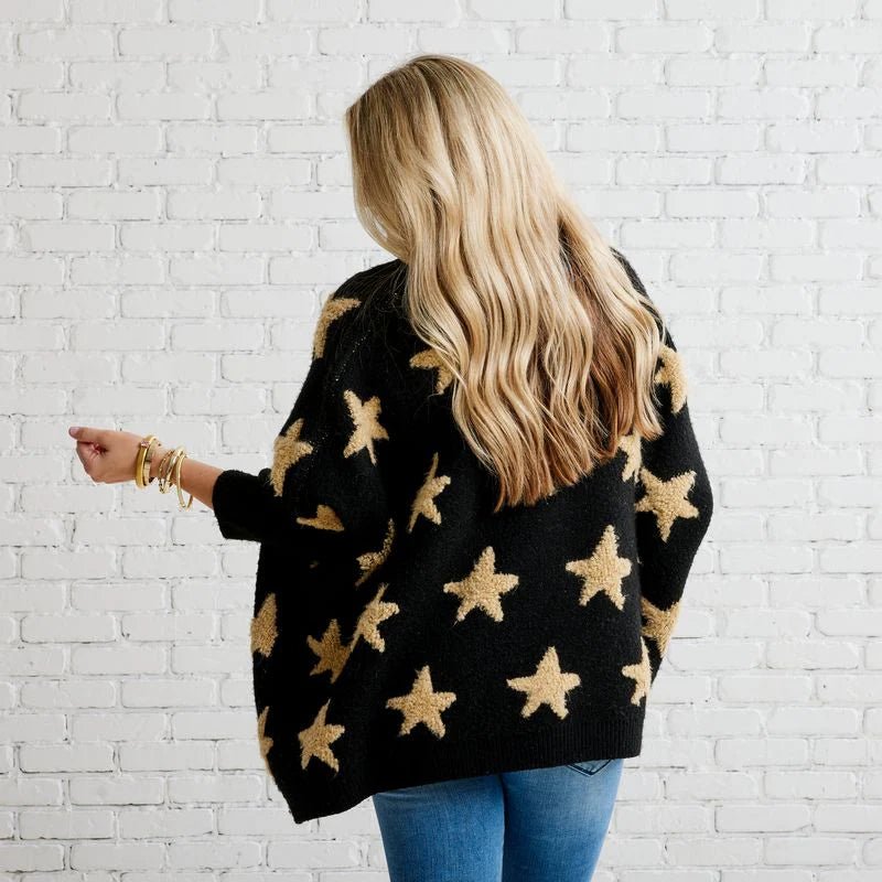 Caryn Lawn Cape Star Sweater - Capri by Sunset & Co.