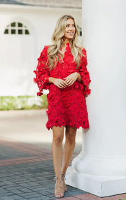 Seraphina Dress - Red Lace
