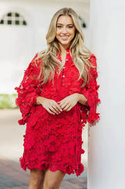 Seraphina Dress - Red Lace