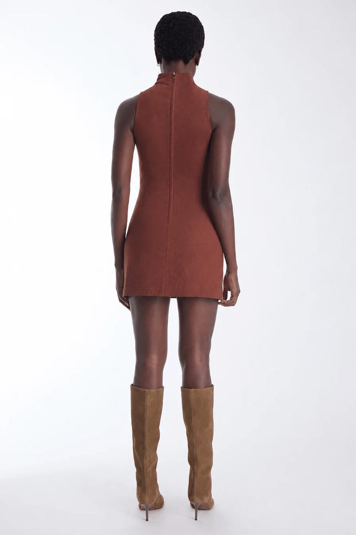 Karina Grimaldi Kai Vegan Suede Mini Dress