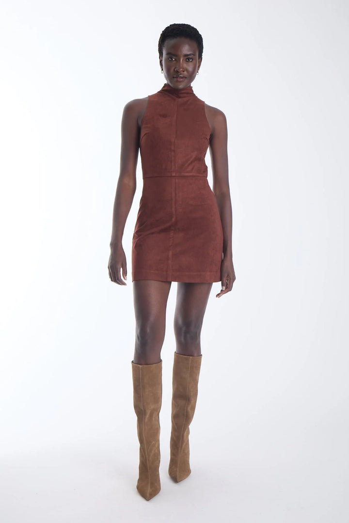 Karina Grimaldi Kai Vegan Suede Mini Dress
