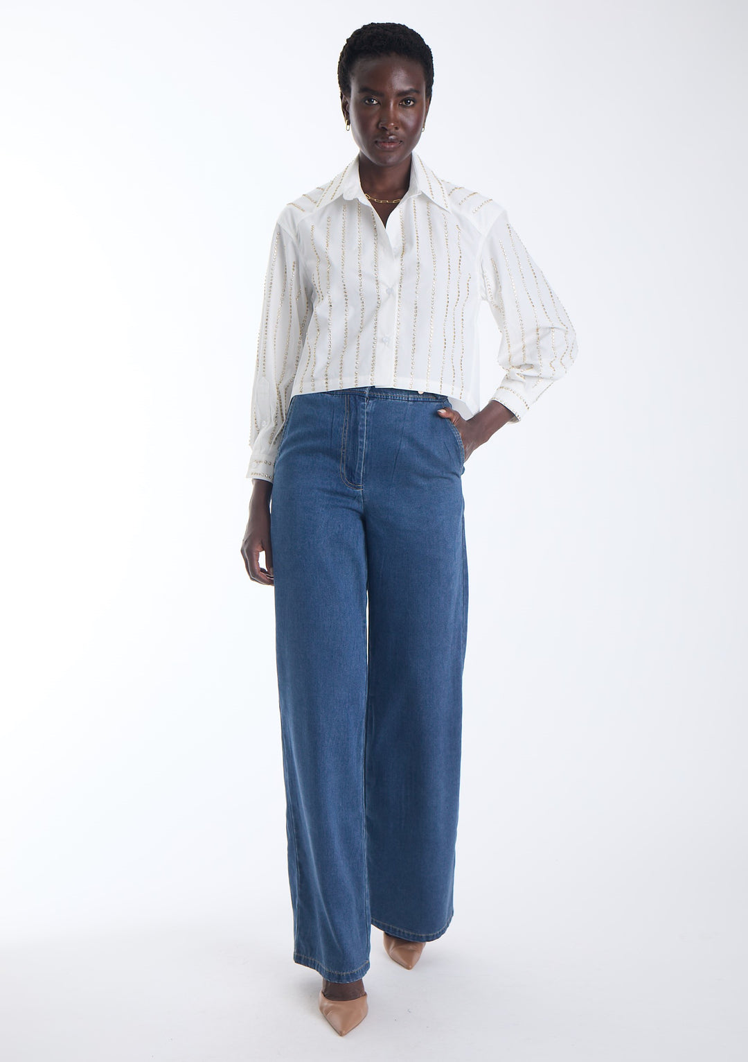 Karina Grimaldi Amelie Embellished Shirt