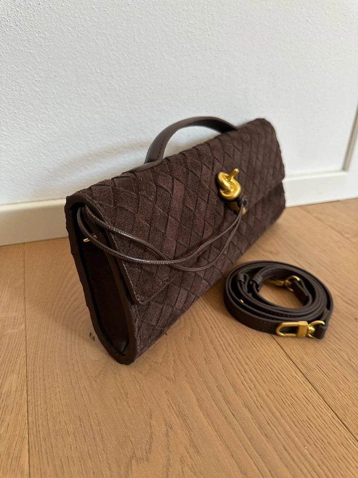 Knot Suede Clutch