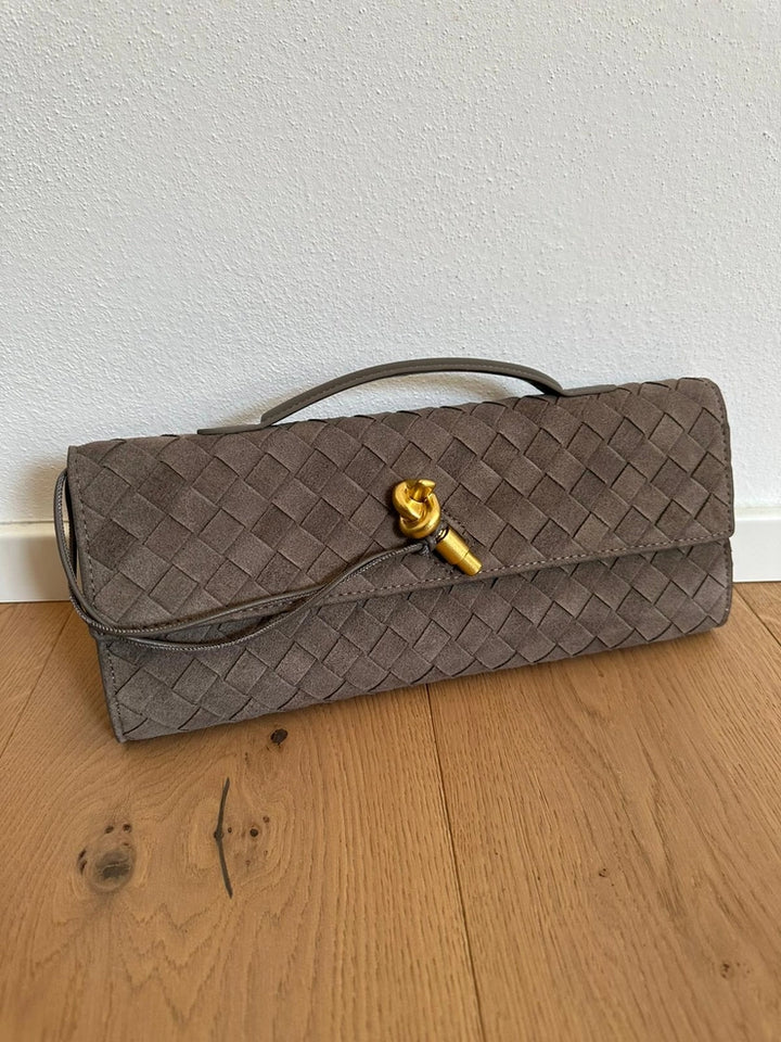 Knot Suede Clutch
