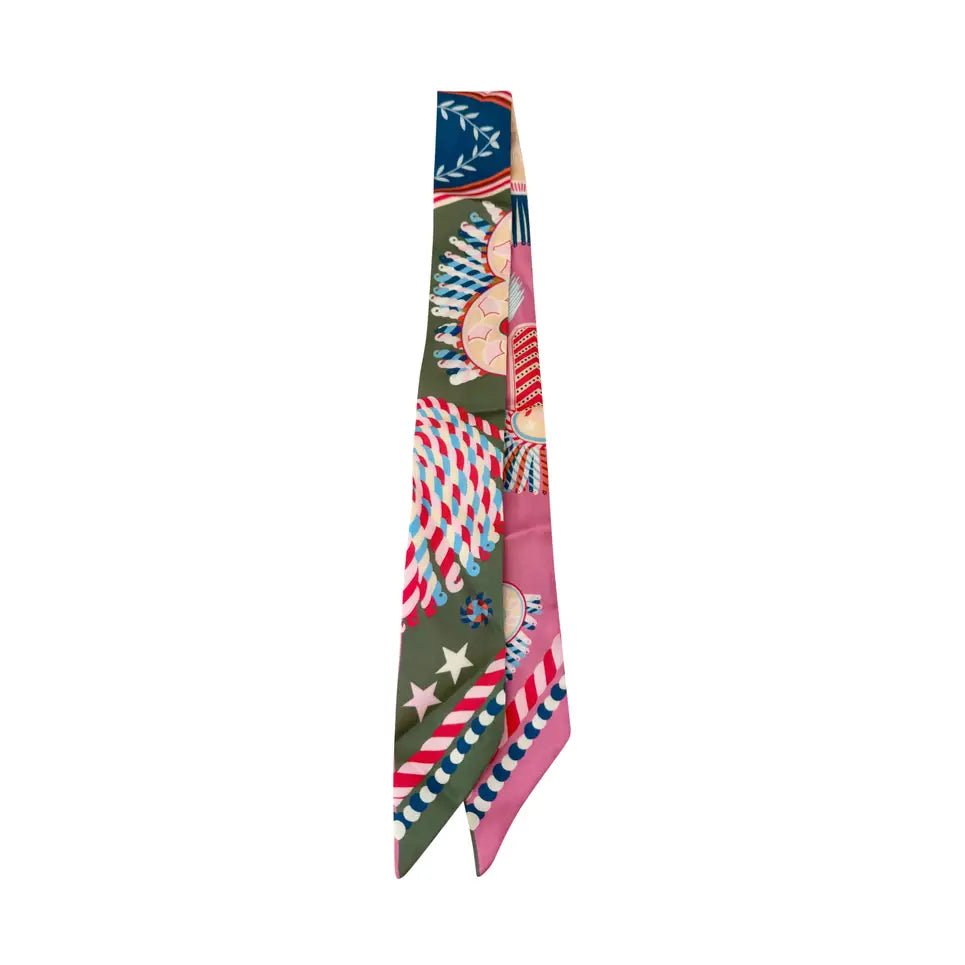 Knotted Print Scarf - Capri by Sunset & Co.