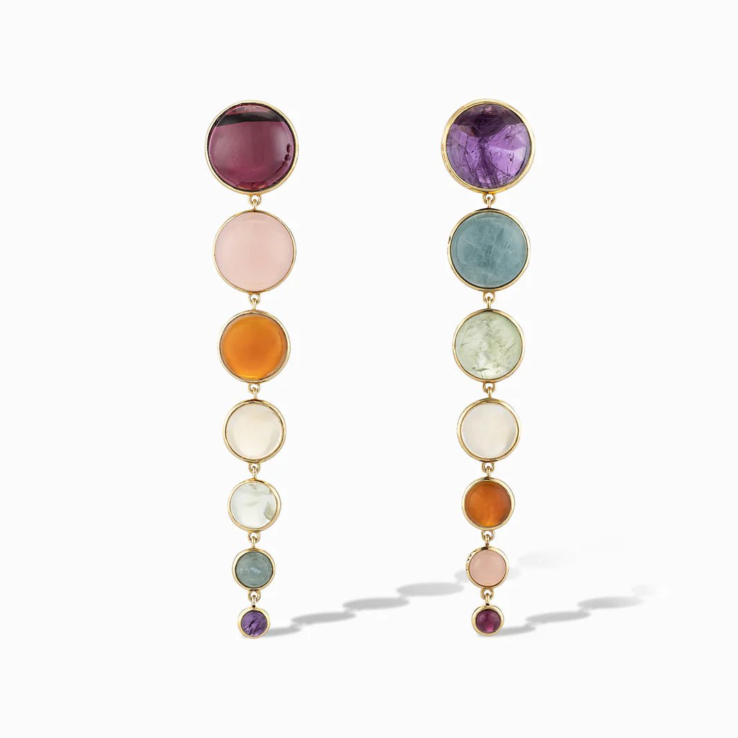 Laura Foote Designs Dropping Circles Statement Earring - Capri by Sunset & Co.