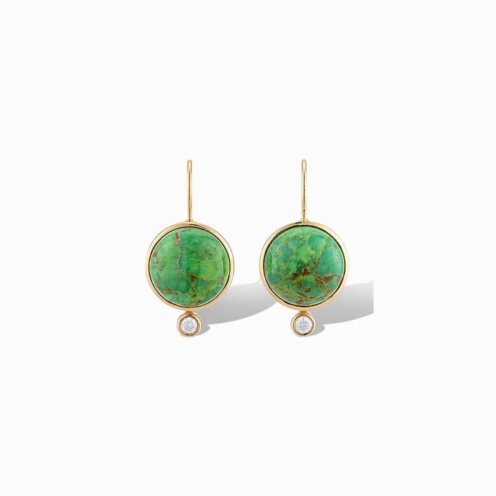 Laura Foote Designs Tini - Mini Drop Earrings - Green Mohave Turquoise - Capri by Sunset & Co.