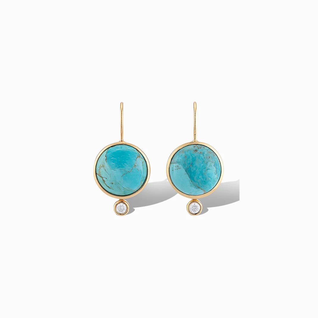 Laura Foote Designs Tini - Mini Drop Earring - Blue Mohave Turquoise - Capri by Sunset & Co.