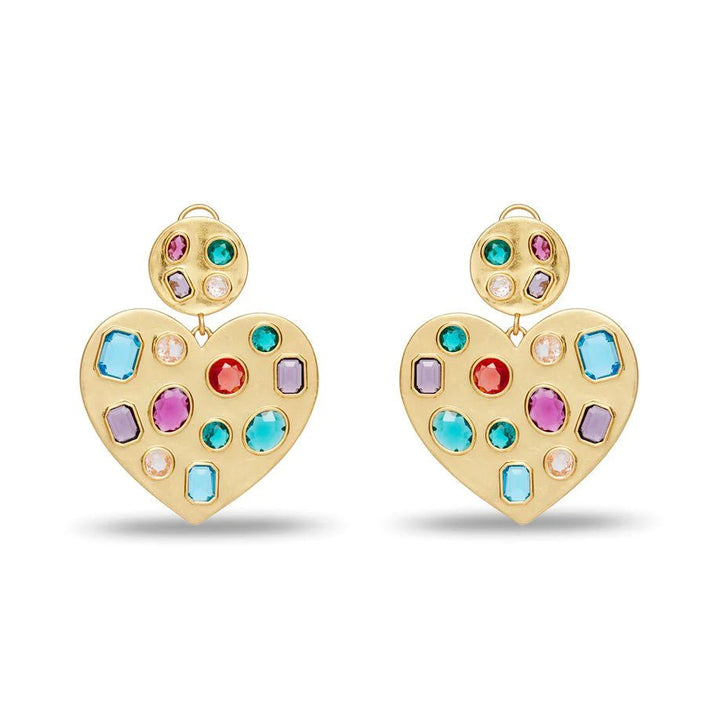 Lele Sadoughi Heart Crystal Earrings - Capri by Sunset & Co.