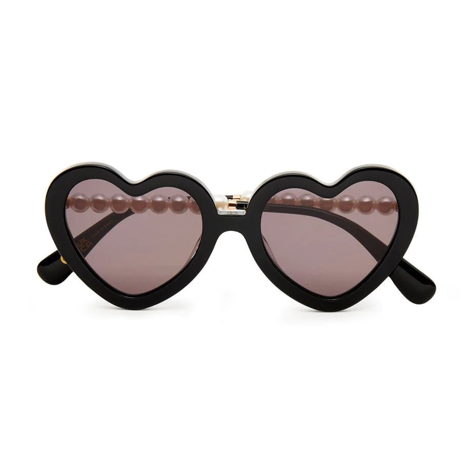 Lele Sadoughi Pearl Sweetheart Sunglasses - Jet - Capri by Sunset & Co.