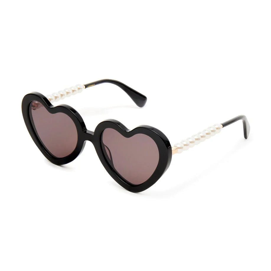 Lele Sadoughi Pearl Sweetheart Sunglasses - Jet - Capri by Sunset & Co.