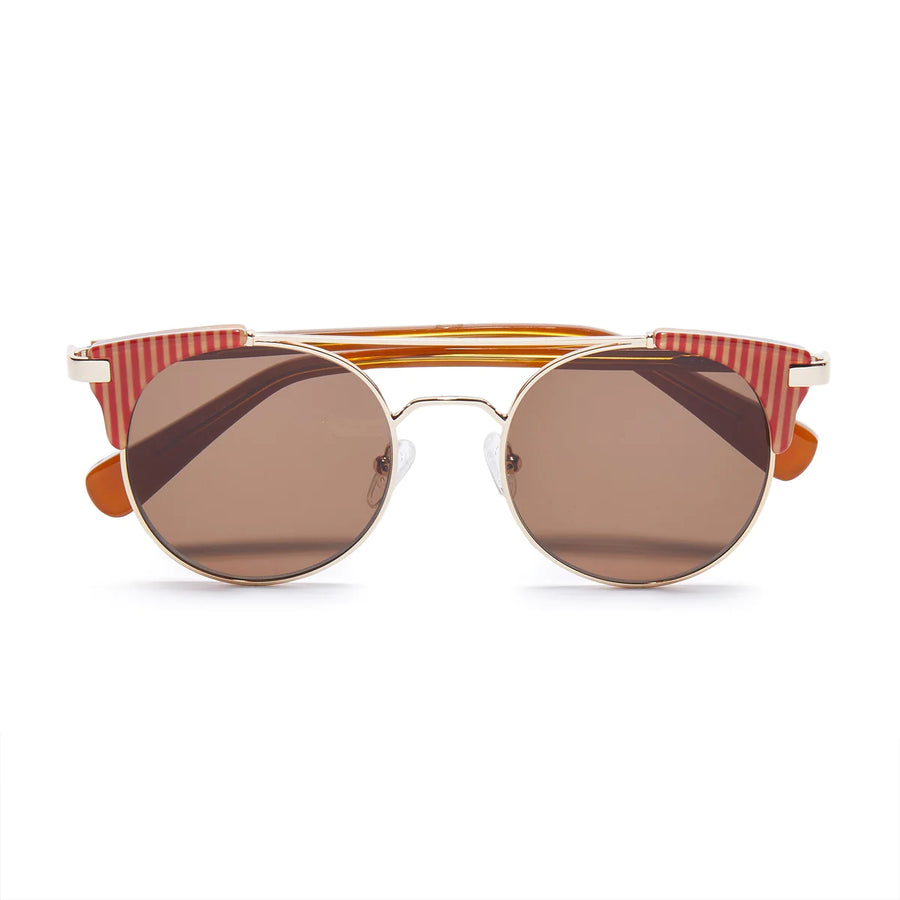 Palma Aviator Sunglasses - Coral Stripe