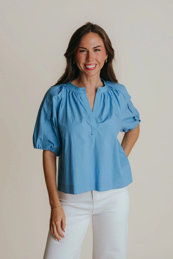 La Roque Henley Top - Capri by Sunset & Co.