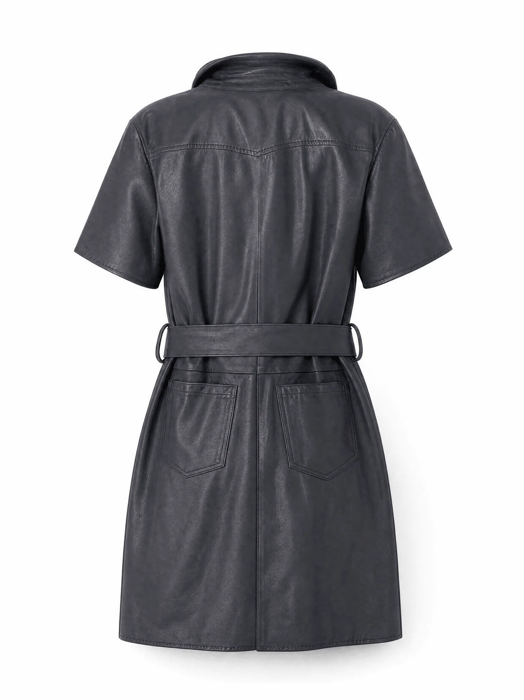 Karina Grimaldi Mallie Vegan Leather Mini Dress
