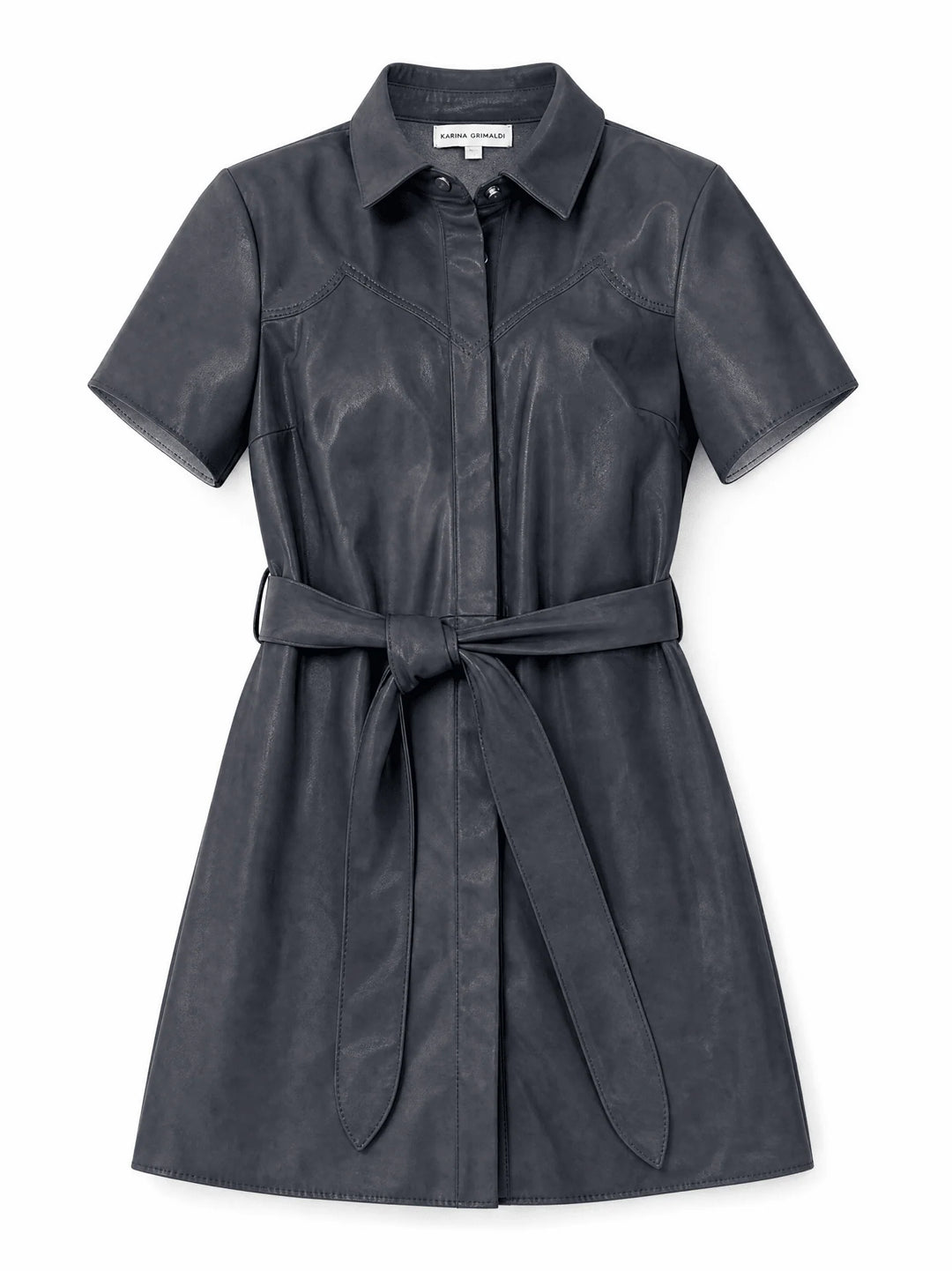 Karina Grimaldi Mallie Vegan Leather Mini Dress