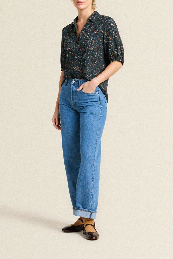Trovata Nadine Blouse - Capri by Sunset & Co.