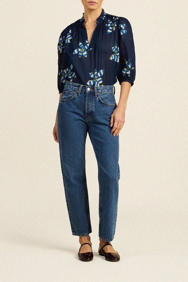 Trovata Orly Blouse - Capri by Sunset & Co.